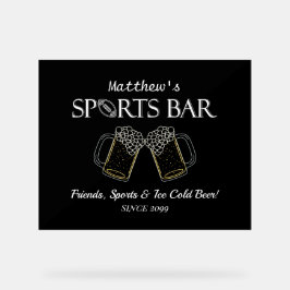Vrienden, Sport & Bier - Sportbar Acryl Sign Bord