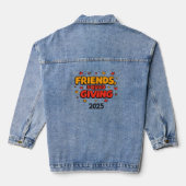 Vrienden Squad Geven 2025 Herfst Herfst Dankbaar T Denim Jacket (Achterkant)