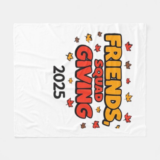 Vrienden Squad Geven 2025 Herfst Herfst Dankbaar T Fleece Deken (Voorkant (Horizontaal))