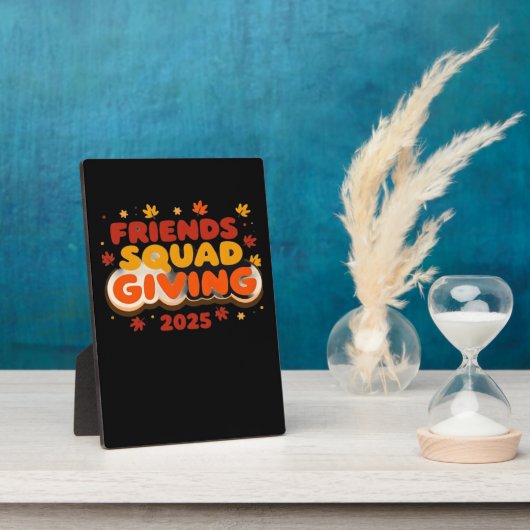 Vrienden Squad Geven 2025 Herfst Herfst Dankbaar T Fotoplaat (Zijkant)