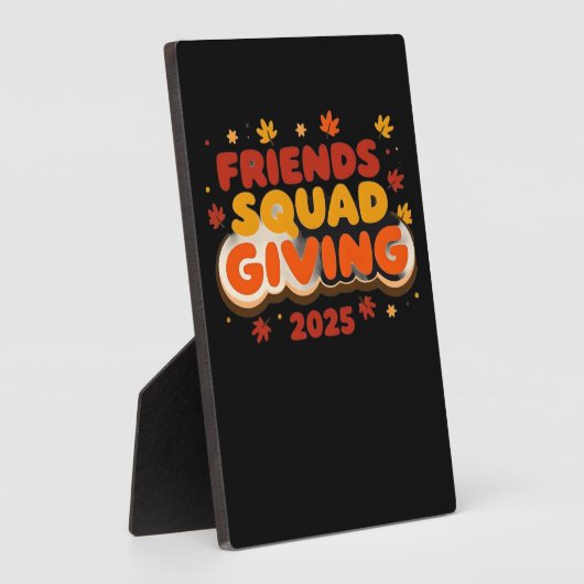 Vrienden Squad Geven 2025 Herfst Herfst Dankbaar T Fotoplaat (Zijkant)