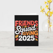 Vrienden Squad Geven 2025 Herfst Herfst Dankbaar T Kaart (Gele Bloem)