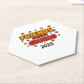 Vrienden Squad Geven 2025 Herfst Herfst Dankbaar T Kartonnen Onderzetters (Schuin)