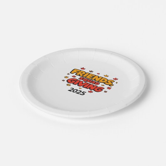 Vrienden Squad Geven 2025 Herfst Herfst Dankbaar T Papieren Bordje (Gekanteld)