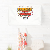 Vrienden Squad Geven 2025 Herfst Herfst Dankbaar T Spandoek (Insitu)