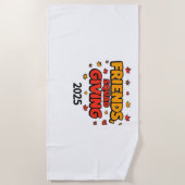 Vrienden Squad Geven 2025 Herfst Herfst Dankbaar T Strandlaken (Voorkant)