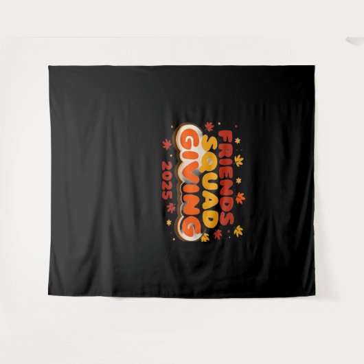 Vrienden Squad Geven 2025 Herfst Herfst Dankbaar T Wandkleed (Voorkant (horizontaal))