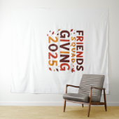 Vrienden Squad Geven 2025 Herfst Herfst Dankbaar T Wandkleed (In Situ (horizontaal))