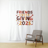 Vrienden Squad Geven 2025 Herfst Herfst Dankbaar T Wandkleed (In situ)