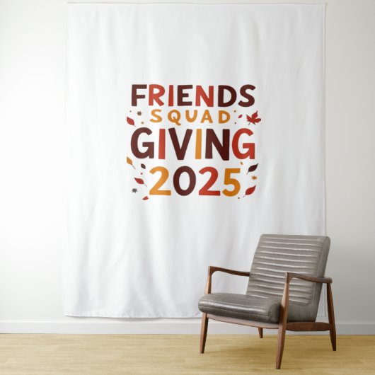 Vrienden Squad Geven 2025 Herfst Herfst Dankbaar T Wandkleed (In situ)