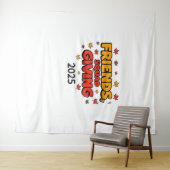 Vrienden Squad Geven 2025 Herfst Herfst Dankbaar T Wandkleed (In Situ (horizontaal))