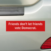 Vrienden stemmen bumpersticker (Op auto)