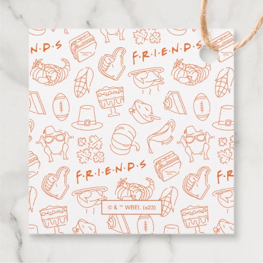 Vrienden T.V. serie | Vriendsgiving Party Bedankjes Labels (Achterkant)