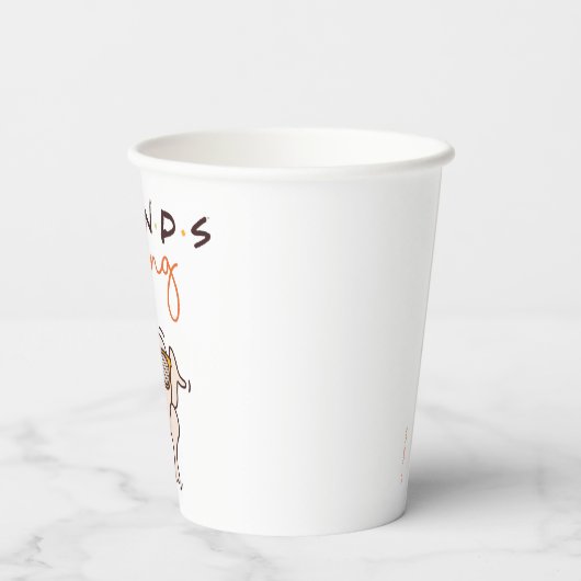 Vrienden T.V. serie | Vriendsgiving Party Papieren Bekers (Achterkant)