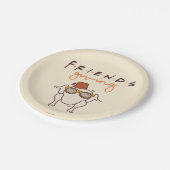 Vrienden T.V. serie | Vriendsgiving Party Papieren Bordje (Gekanteld)