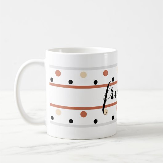 Vrienden Terra Cotta Zand Polka Dots Koffiemok (Links)