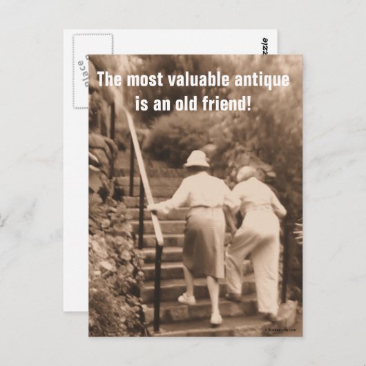 Vrienden tot het einde briefkaart (Voorkant / Achterkant)