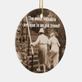 Vrienden tot het einde keramisch ornament (Rechts)