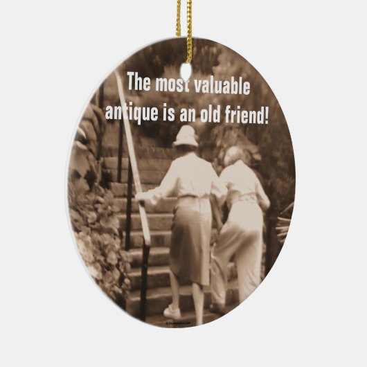 Vrienden tot het einde keramisch ornament (Rechts)