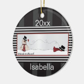 Vrienden tot het einde keramisch ornament (Links)