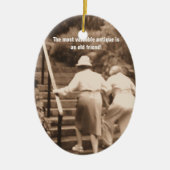 Vrienden tot het einde keramisch ornament (Voorkant)