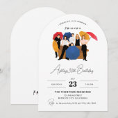 Vrienden TV Show Thema  Verjaardag Kaart (Voorkant / Achterkant)