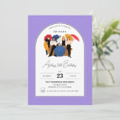 Vrienden TV Show Thema  Verjaardag Kaart (Staand voorkant)