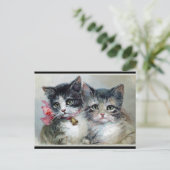 Vrienden, twee schattige kittens. briefkaart (Staand voorkant)