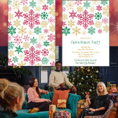 Vrienden uitnodigingen Party Chic Sneeuwvlokken