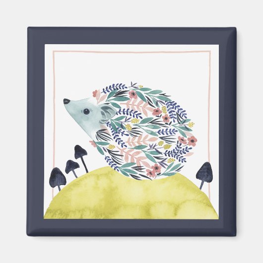 Vrienden van Clementine | Folk Art Hedge Hog Magneet (Voorkant)