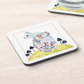 Vrienden van Clementine | Folkkunsteekhoorn Bier Onderzetter (Linkerzijde)