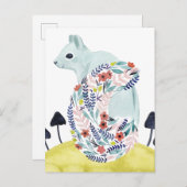 Vrienden van Clementine | Folkkunsteekhoorn Briefkaart (Voorkant / Achterkant)