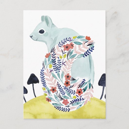 Vrienden van Clementine | Folkkunsteekhoorn Briefkaart (Voorkant)