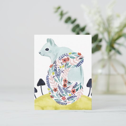 Vrienden van Clementine | Folkkunsteekhoorn Briefkaart (Staand voorkant)