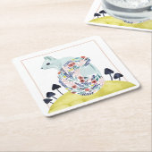 Vrienden van Clementine | Folkkunsteekhoorn Kartonnen Onderzetters (Schuin)