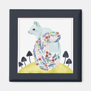 Vrienden van Clementine   Folkkunsteekhoorn Magneet