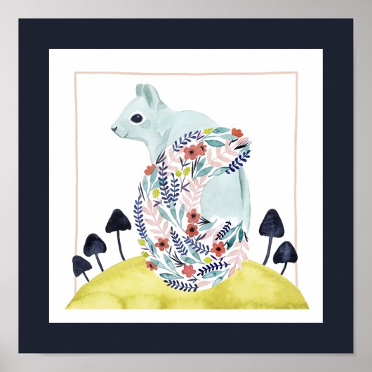 Vrienden van Clementine | Folkkunsteekhoorn Poster (Voorkant)