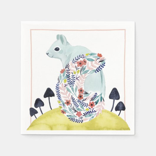 Vrienden van Clementine | Folkkunsteekhoorn Servet (Voorkant)