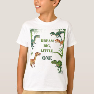 Vrienden van de dinosauriërs omlijst in een jungle t-shirt