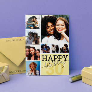 Vrienden van de gele familie Foto Collage Happy Bi Kaart