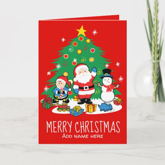 Vrienden van de kerstman feestdagen kaart (Voorkant)