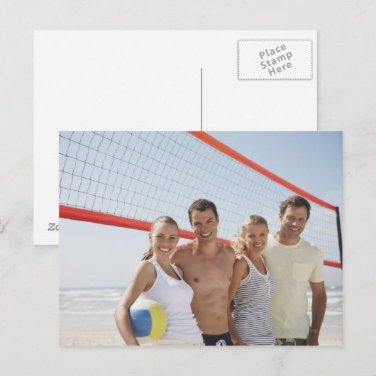 Vrienden van de strandvolleybalrechtbank briefkaart (Voorkant / Achterkant)