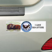 Vrienden van de Zee Otter-Bumpersticker Bumpersticker (Op auto)
