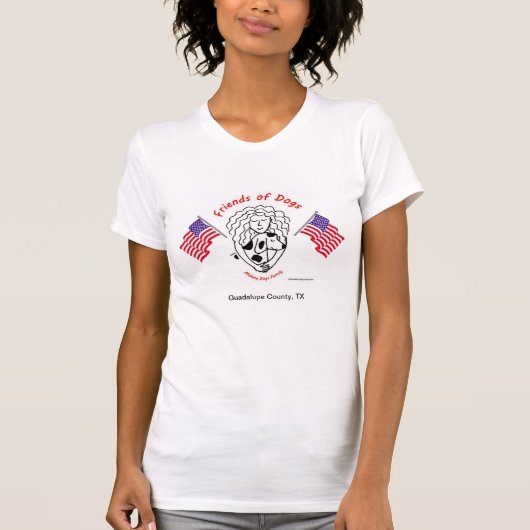 Vrienden van Dogs American Flag Vrouwen Shirt (Voorkant)