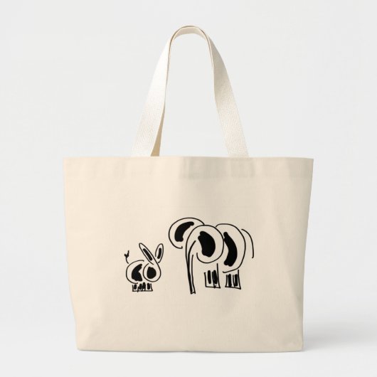 vrienden van donkey en olifant grote tote bag (Voorkant)