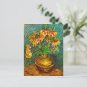 Vrienden van een koperen Vase Van Gogh Fine Art Briefkaart (Staand voorkant)