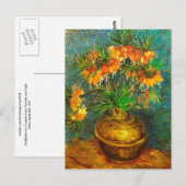 Vrienden van een koperen Vase Van Gogh Fine Art Briefkaart (Voorkant / Achterkant)
