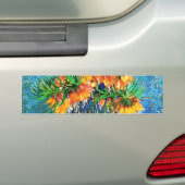 Vrienden van een koperen Vase Van Gogh Fine Art Bumpersticker (Op auto)