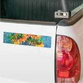 Vrienden van een koperen Vase Van Gogh Fine Art Bumpersticker (Op Truck)