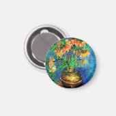 Vrienden van een koperen Vase Van Gogh Fine Art Magneet (Voorkant / Achterkant)